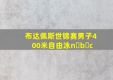 布达佩斯世锦赛男子400米自由泳n b c